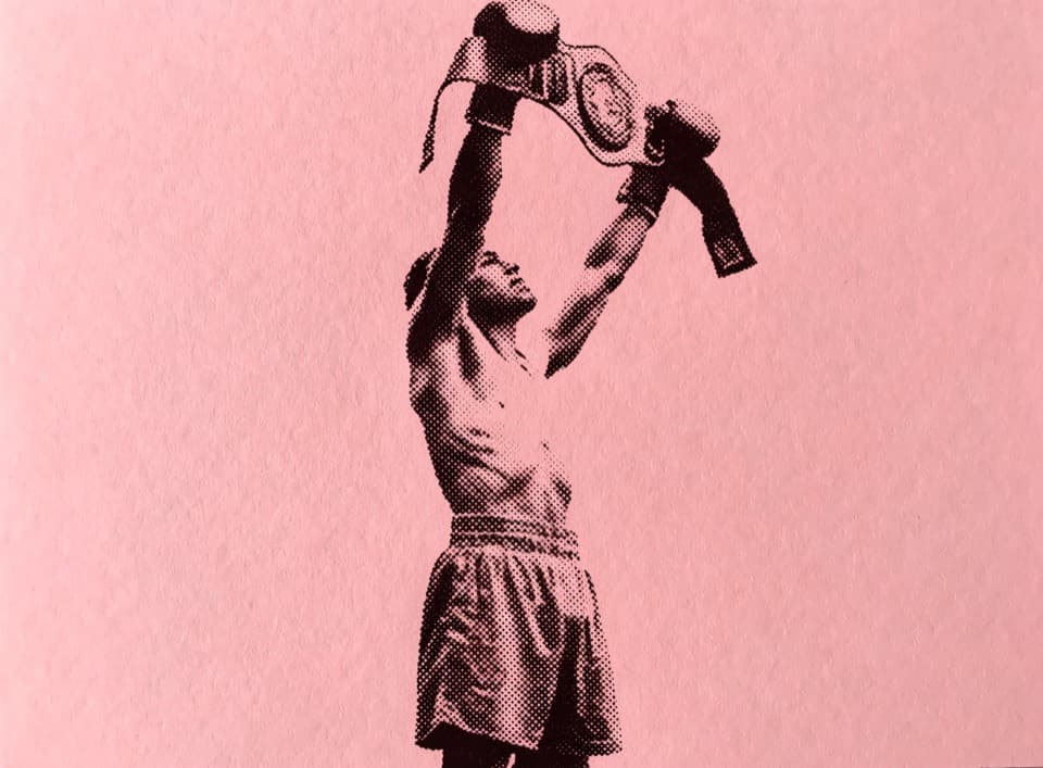 Cover art for THE CHAMPION collage poster